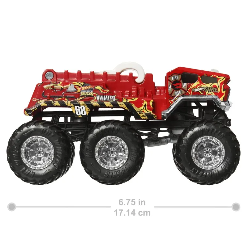 HOT WHEELS MONSTER TRUCK BIG RIGS MAȘINUȚĂ METALICĂ CU 6 ROTI 5 ALARM SCARA 1 LA 64
