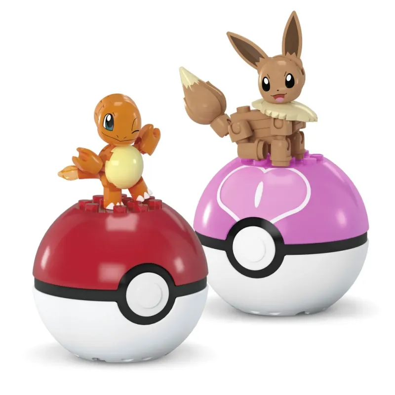 POKEMON MEGA SET DOUA BILE CHARMANDER ȘI EEVEE 40 PIESE