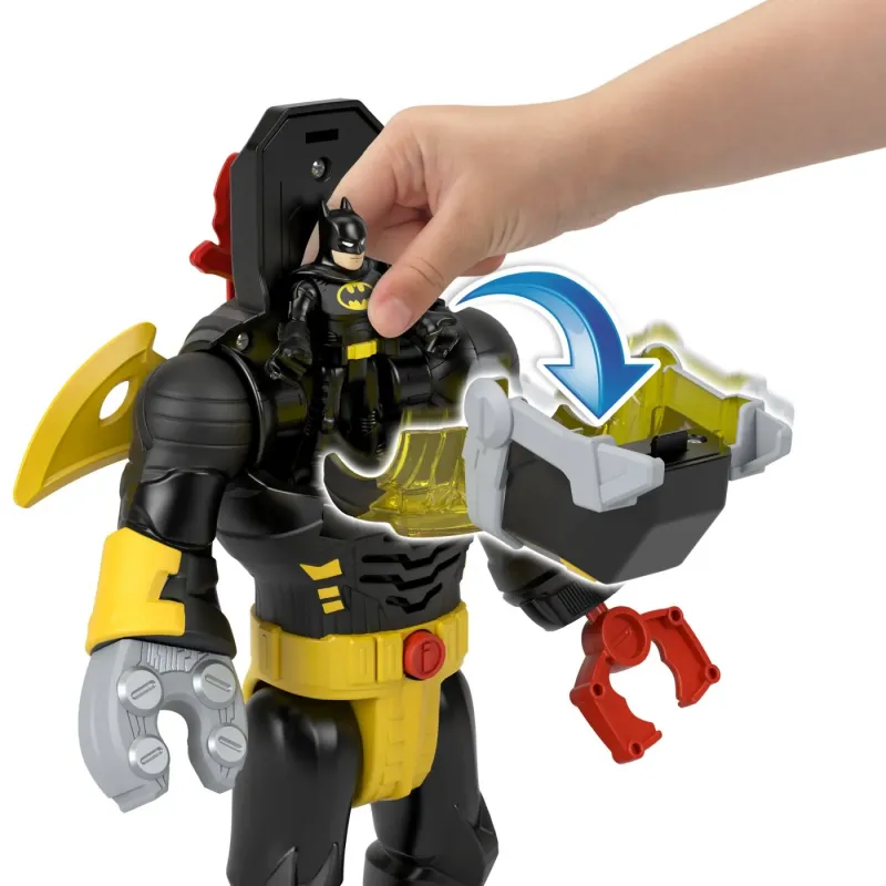 FISHER PRICE IMAGINEXT DC SUPER FRIENDS SET FIGURINĂ BATMAN ȘI COSTUM EXO CU LUMINI ȘI SUNETE