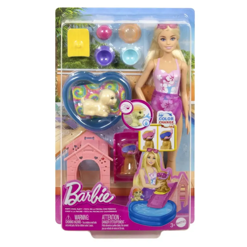 BARBIE COLOR CHANGE PETRECEREA CĂȚELUSULUI LA PISCINA