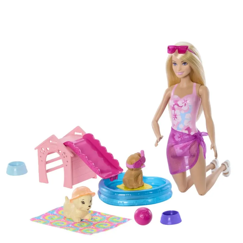 BARBIE COLOR CHANGE PETRECEREA CĂȚELUSULUI LA PISCINA
