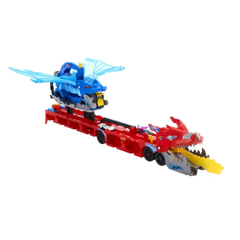 HOT WHEELS CITY TRANSPORTATOR SUPREM CU 2 DRAGONI