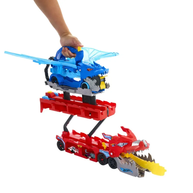 HOT WHEELS CITY TRANSPORTATOR SUPREM CU 2 DRAGONI
