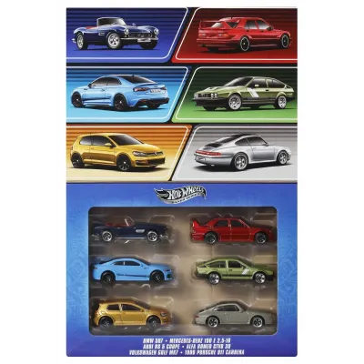 HOT WHEELS SILVER SERIES SET 6 MASINUTE METALICE EURO STYLE