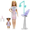 BARBIE SET DE JOACĂ PAPUSA BARBIE BLONDA FACE CARIERA STOMATOLOG