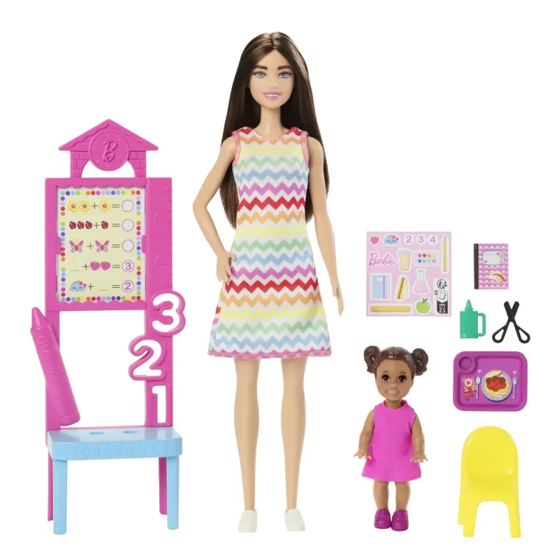 BARBIE SET DE JOACĂ PAPUSA BARBIE SATENA FACE CARIERA PROFESOARA