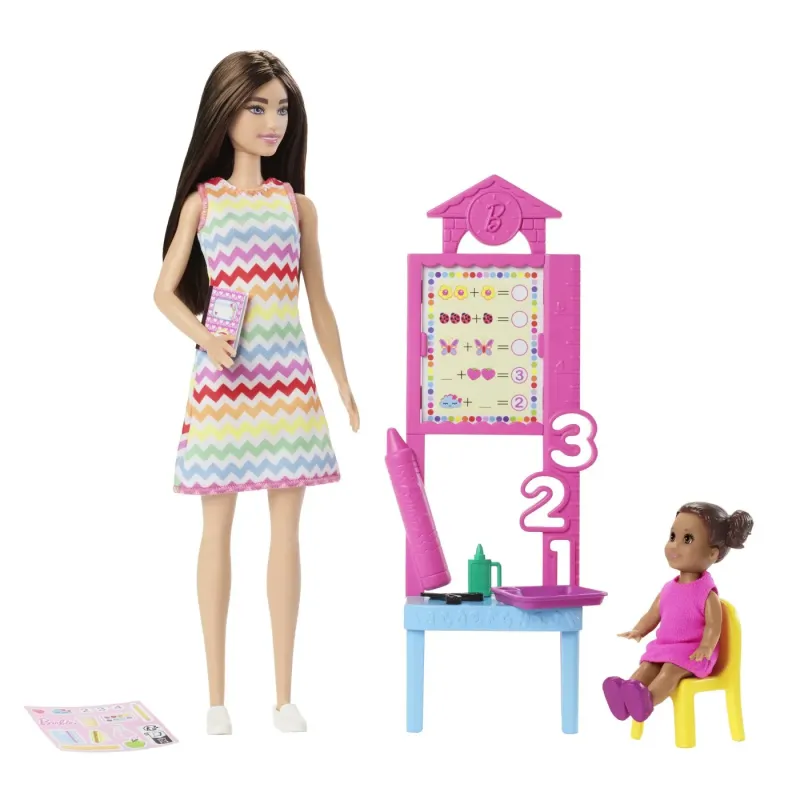 BARBIE SET DE JOACĂ PAPUSA BARBIE SATENA FACE CARIERA PROFESOARA