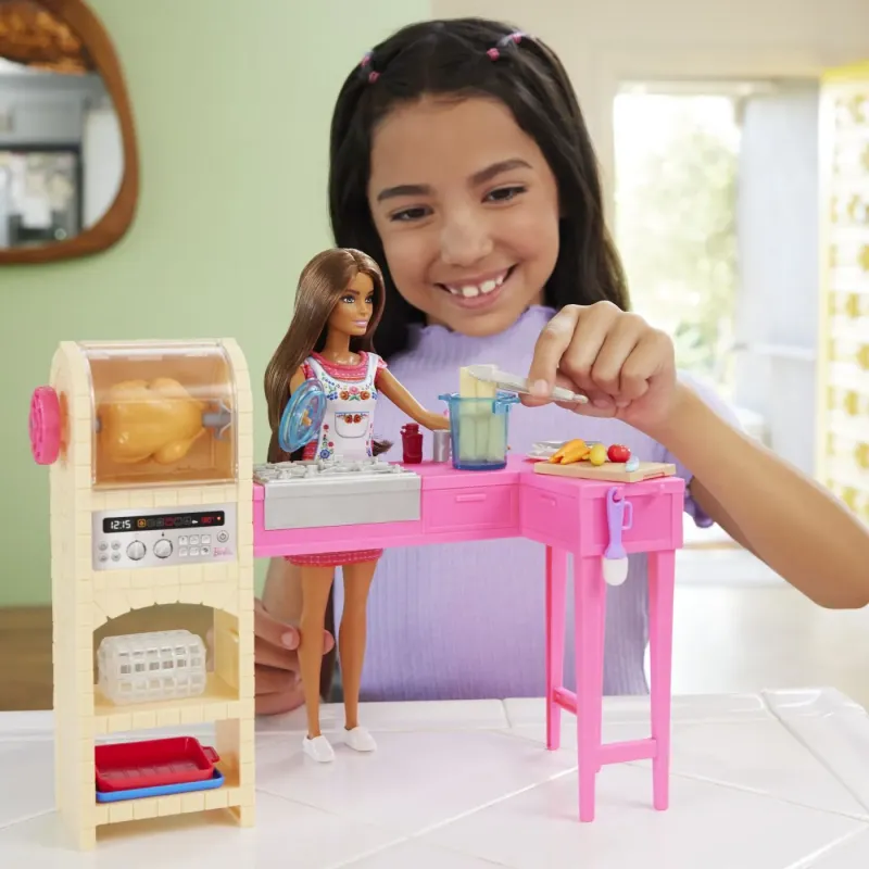 BARBIE ȘI TERESA RETETA PENTRU PRIETENIE SET PAPUSA TERESA ȘI BUCATARIE CU ACCESORII