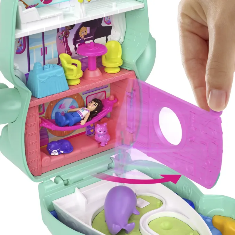 POLLY POCKET SET GENTUȚĂ ANIMALUT PISICUTA MARINAR CU ACCESORII