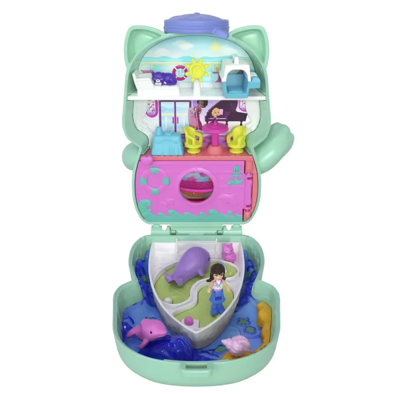 POLLY POCKET SET GENTUȚĂ ANIMALUT PISICUTA MARINAR CU ACCESORII