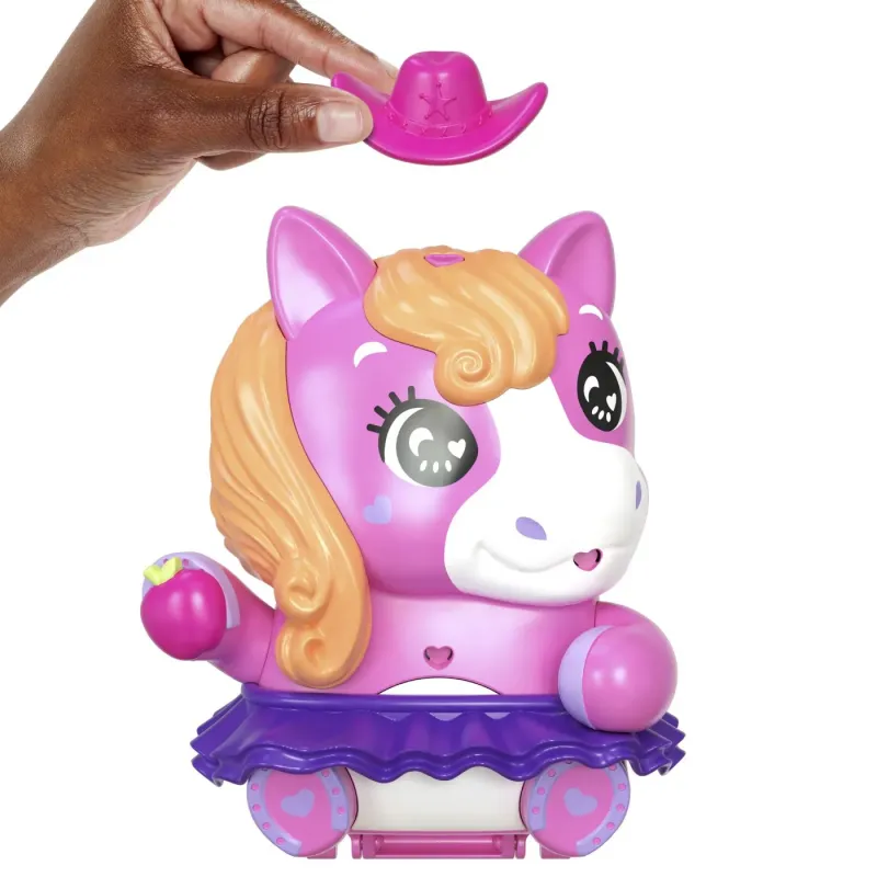POLLY POCKET SET GENTUȚĂ ANIMALUT PONEI LA RODEO CU ACCESORII