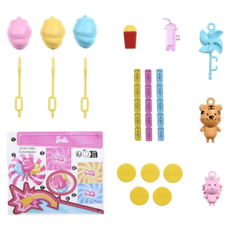 BARBIE MYSTERIES DETECTIVI PE PLAJA SET CABINA DE JOCURI ȘI PAPUSA BARBIE MALIBU CU ACCESORII
