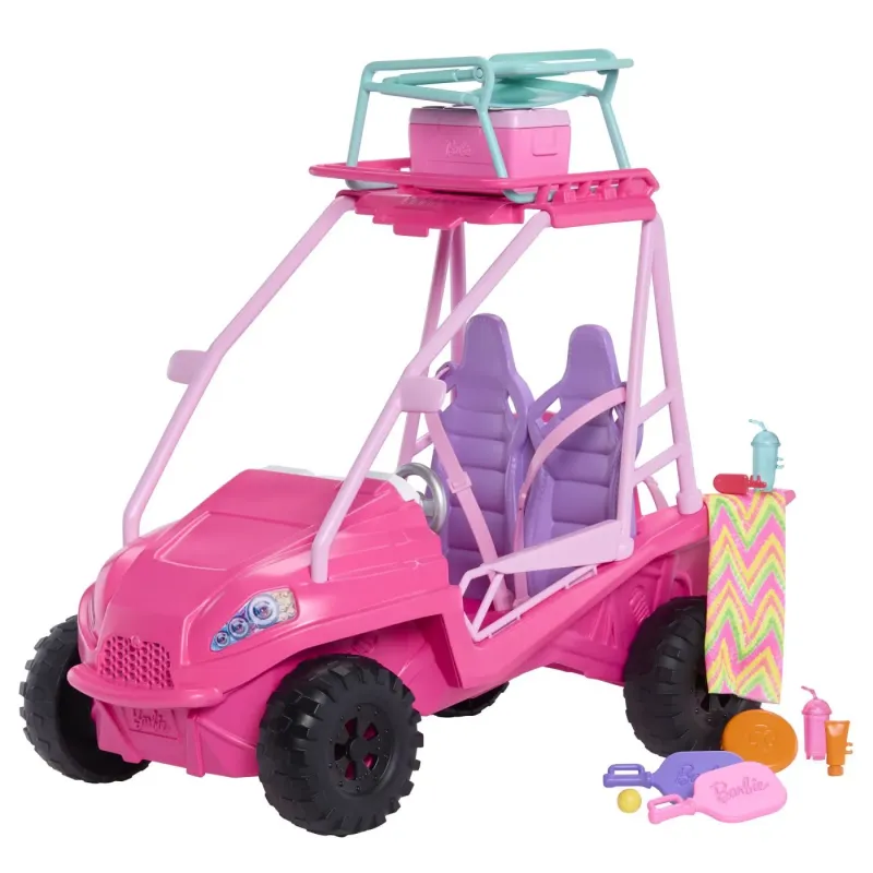 BARBIE MYSTERIES DETECTIVI PE PLAJA MAȘINUȚĂ BUGGY ȘI ACCESORII
