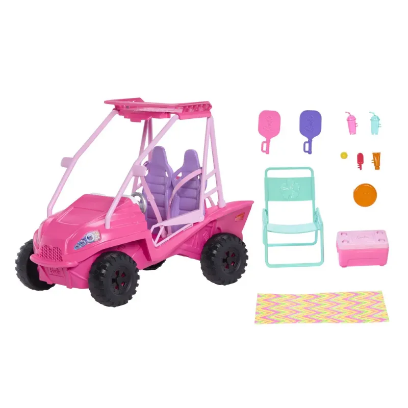 BARBIE MYSTERIES DETECTIVI PE PLAJA MAȘINUȚĂ BUGGY ȘI ACCESORII