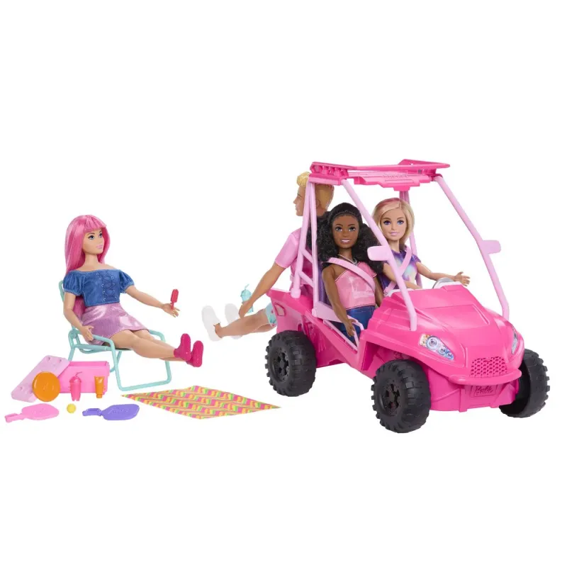 BARBIE MYSTERIES DETECTIVI PE PLAJA MAȘINUȚĂ BUGGY ȘI ACCESORII