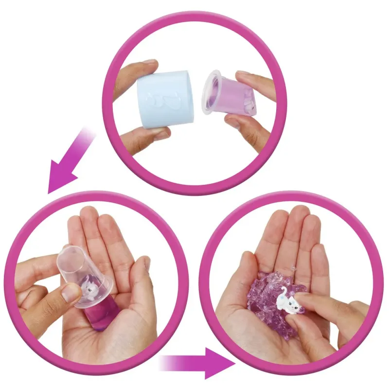 BARBIE SET PARTY UNBOXED REVEAL PAPUSA BARBIE VIOLET CU 10 ACCESORII SURPRIZA