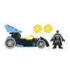 FISHER PRICE IMAGINEXT DC SUPER FRIENDS VEHICUL CU FIGURINĂ BATMAN CU COSTUM GRI