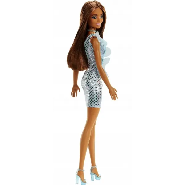 PAPUSA BARBIE TINUTE STRALUCITOARE SATENA CU ROCHITA BLUE