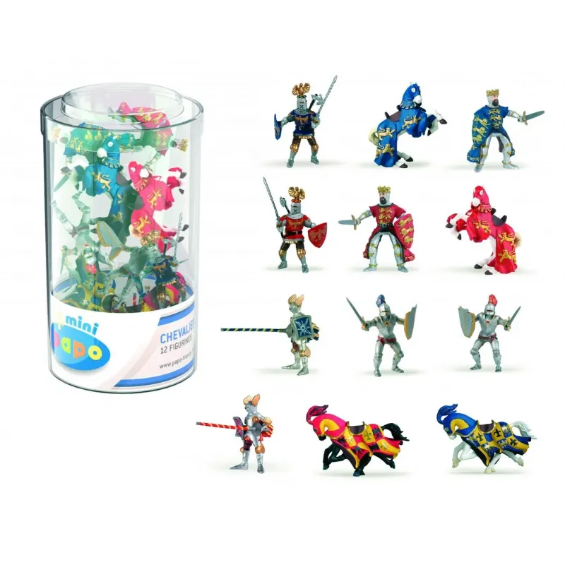 PAPO FIGURINĂ SET MINI CAVALERI 12 PIESE