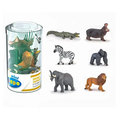 PAPO FIGURINĂ SET 6 MINI ANIMALE SALBATICE