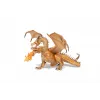 PAPO FIGURINĂ DRAGON CU DOUA CAPETE AURIU