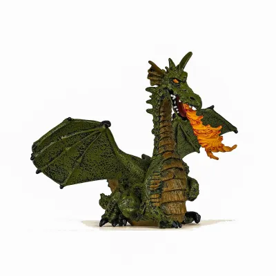 PAPO FIGURINĂ DRAGON VERDE INARIPAT CU FLACARA