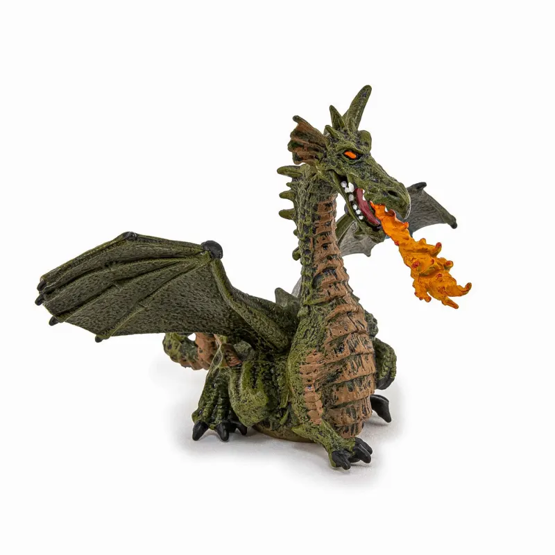 PAPO FIGURINĂ DRAGON VERDE INARIPAT CU FLACARA