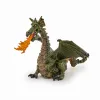 PAPO FIGURINĂ DRAGON VERDE INARIPAT CU FLACARA