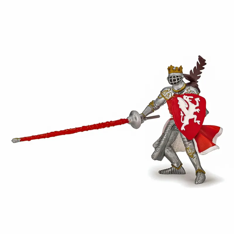 PAPO FIGURINĂ REGE CU BLAZON DRAGON ROSU