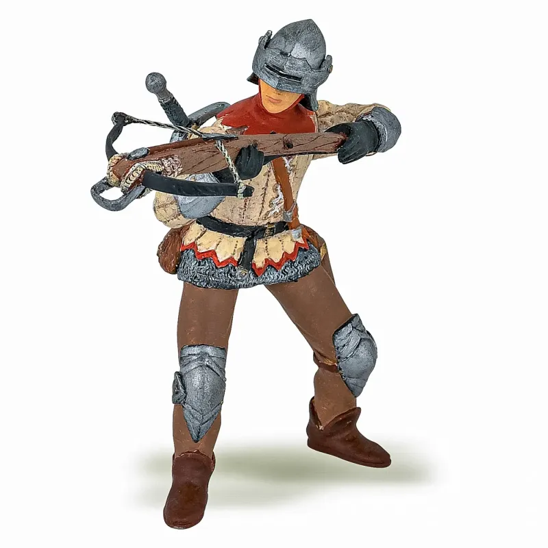 PAPO FIGURINĂ CAVALER CU ARBALETA ROSU