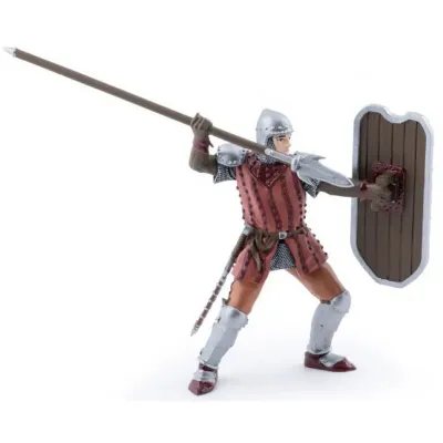 PAPO FIGURINĂ CAVALER CU SULITA ȘI SCUT ROSU