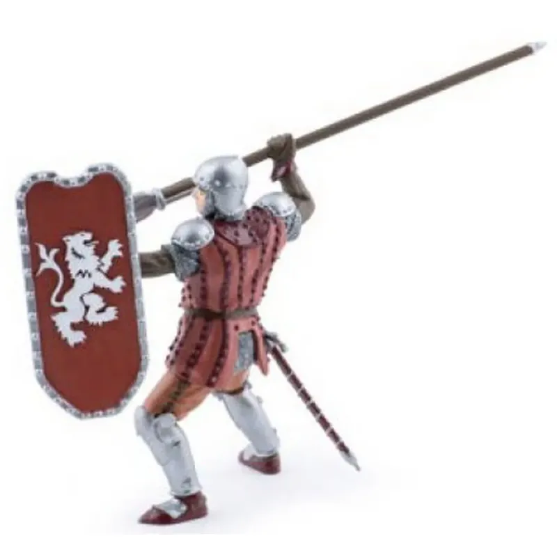 PAPO FIGURINĂ CAVALER CU SULITA ȘI SCUT ROSU