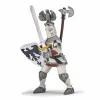 PAPO FIGURINĂ CAVALER CU PENE ALB