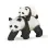PAPO FIGURINĂ URSULET PANDA CU PUI