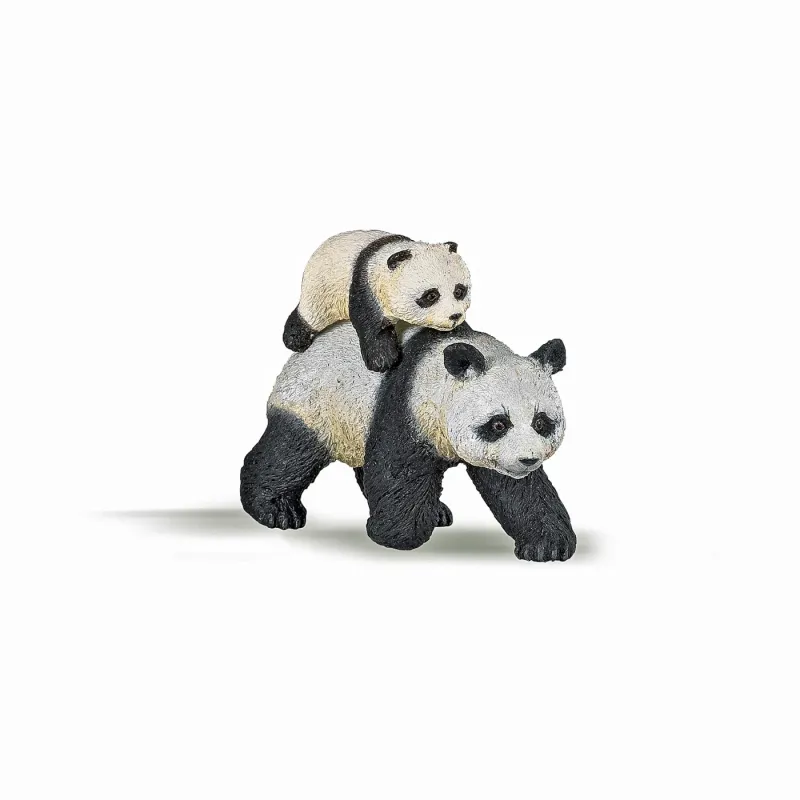 PAPO FIGURINĂ URSULET PANDA CU PUI