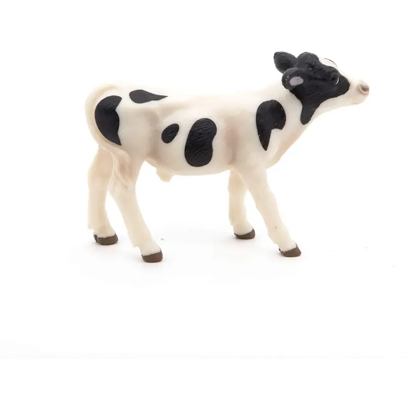 PAPO FIGURINĂ VITEL ALB CU NEGRU