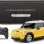 MAȘINĂ CU TELECOMANDĂ MINI COOPER GALBENA CU SCARA 1 LA 24