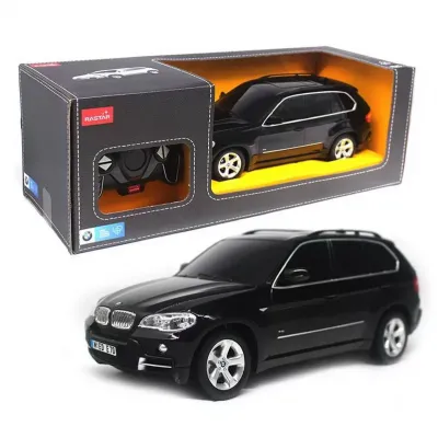 MAȘINĂ CU TELECOMANDĂ BMW X5 NEGRU CU SCARA 1 LA 18