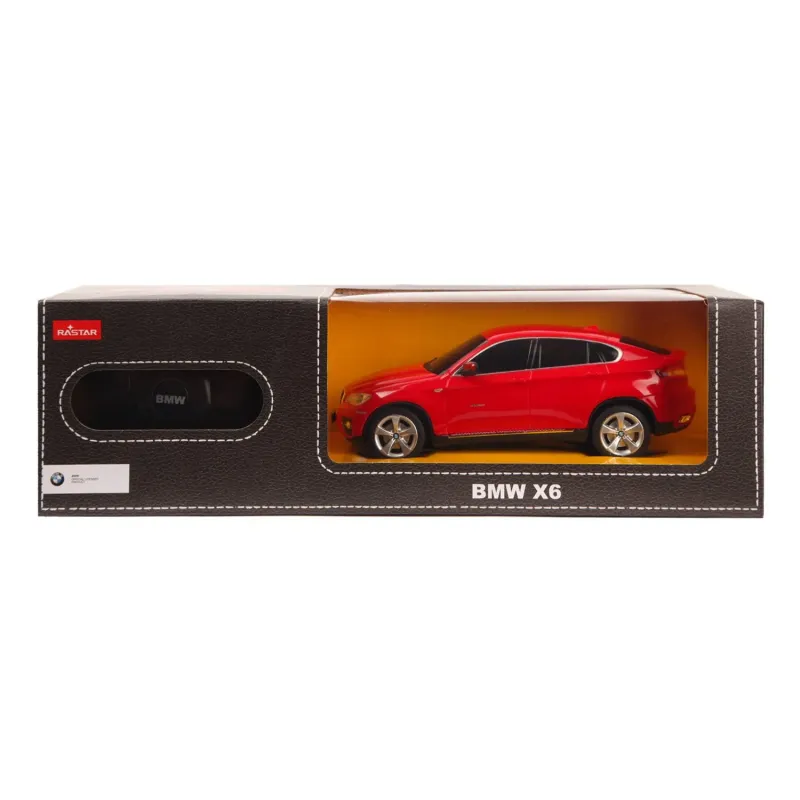 MAȘINĂ CU TELECOMANDĂ BMW X6 ROSU CU SCARA 1 LA 24