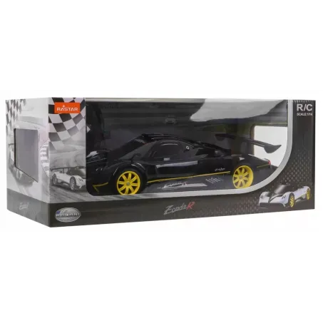 MAȘINĂ CU TELECOMANDĂ PAGANI ZONDA R NEGRU CU SCARA 1 LA 14