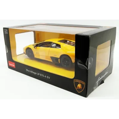 Machetă auto Rastar - LAMBORGHINI Murcielago LP670-4 Galben [1:24]