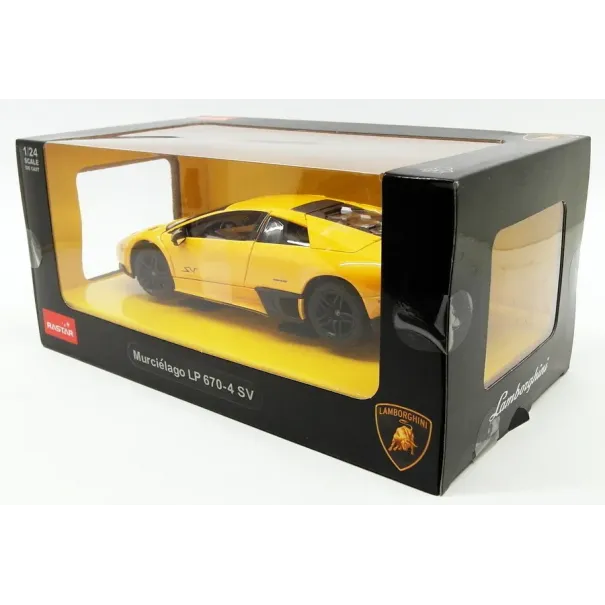 Machetă auto Rastar - LAMBORGHINI Murcielago LP670-4 Galben [1:24]
