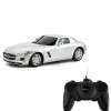 MAȘINĂ CU TELECOMANDĂ MERCEDES-BENZ SLS AMG ARGINTIE SCARA 1 LA 24