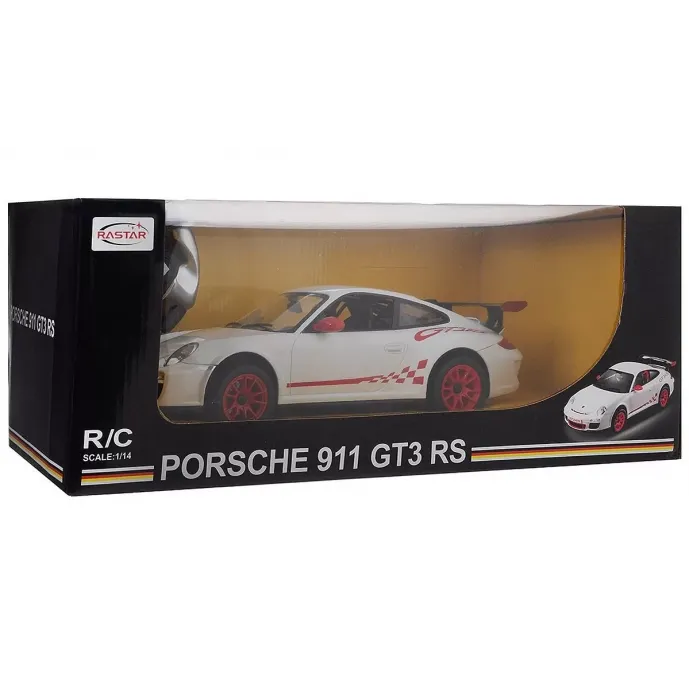 MAȘINĂ CU TELECOMANDĂ PORSCHE GT3 ALB CU SCARA 1 LA 14