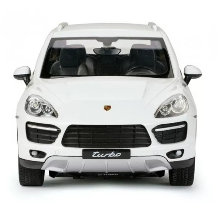 MAȘINĂ CU TELECOMANDĂ PORSCHE CAYENNE TURBO ALB CU SCARA 1 LA 14