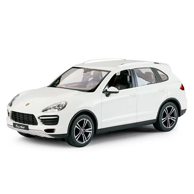 MAȘINĂ CU TELECOMANDĂ PORSCHE CAYENNE TURBO ALB CU SCARA 1 LA 14