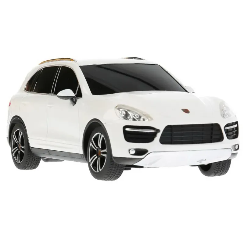 MAȘINĂ CU TELECOMANDĂ PORSCHE CAYENNE TURBO ALB CU SCARA 1 LA 24
