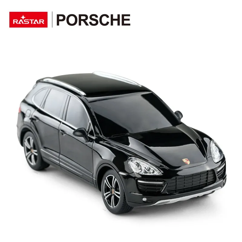 MAȘINĂ CU TELECOMANDĂ PORSCHE CAYENNE TURBO NEGRU CU SCARA 1 LA 24