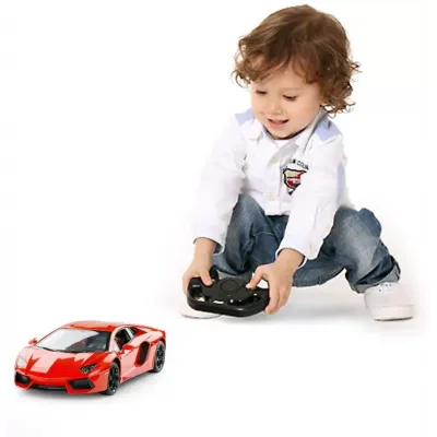 MAȘINĂ CU TELECOMANDĂ LAMBORGHINI AVENTADOR ROSU CU SCARA 1 LA 24