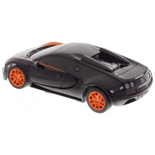 MAȘINĂ CU TELECOMANDĂ BUGATTI GRAND SPORT VITESSE NEGRU CU SCARA 1 LA 24